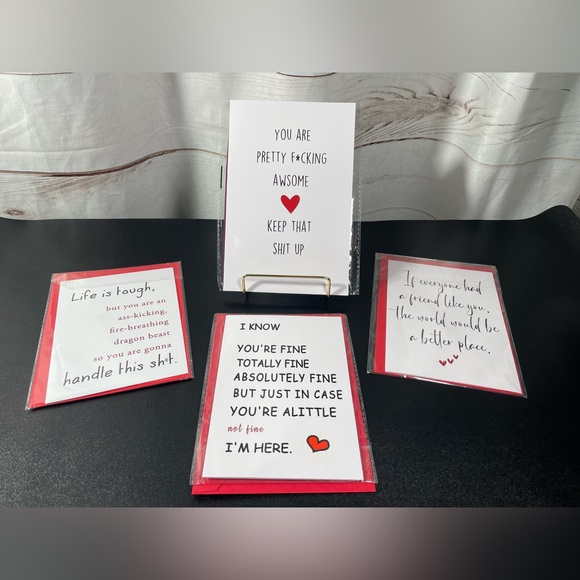 Other - Adult Friendship/ Greeting Cards 4Pc Bundle- NWT